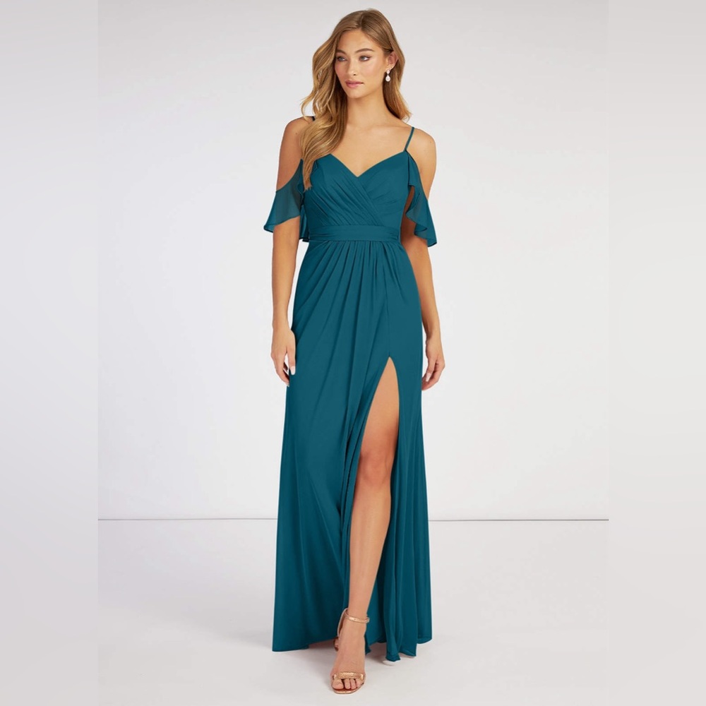 Azazie Ink Blue Fiena Bridesmaid Dress